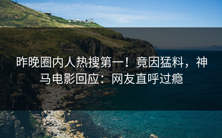 昨晚圈内人热搜第一！竟因猛料，神马电影回应：网友直呼过瘾
